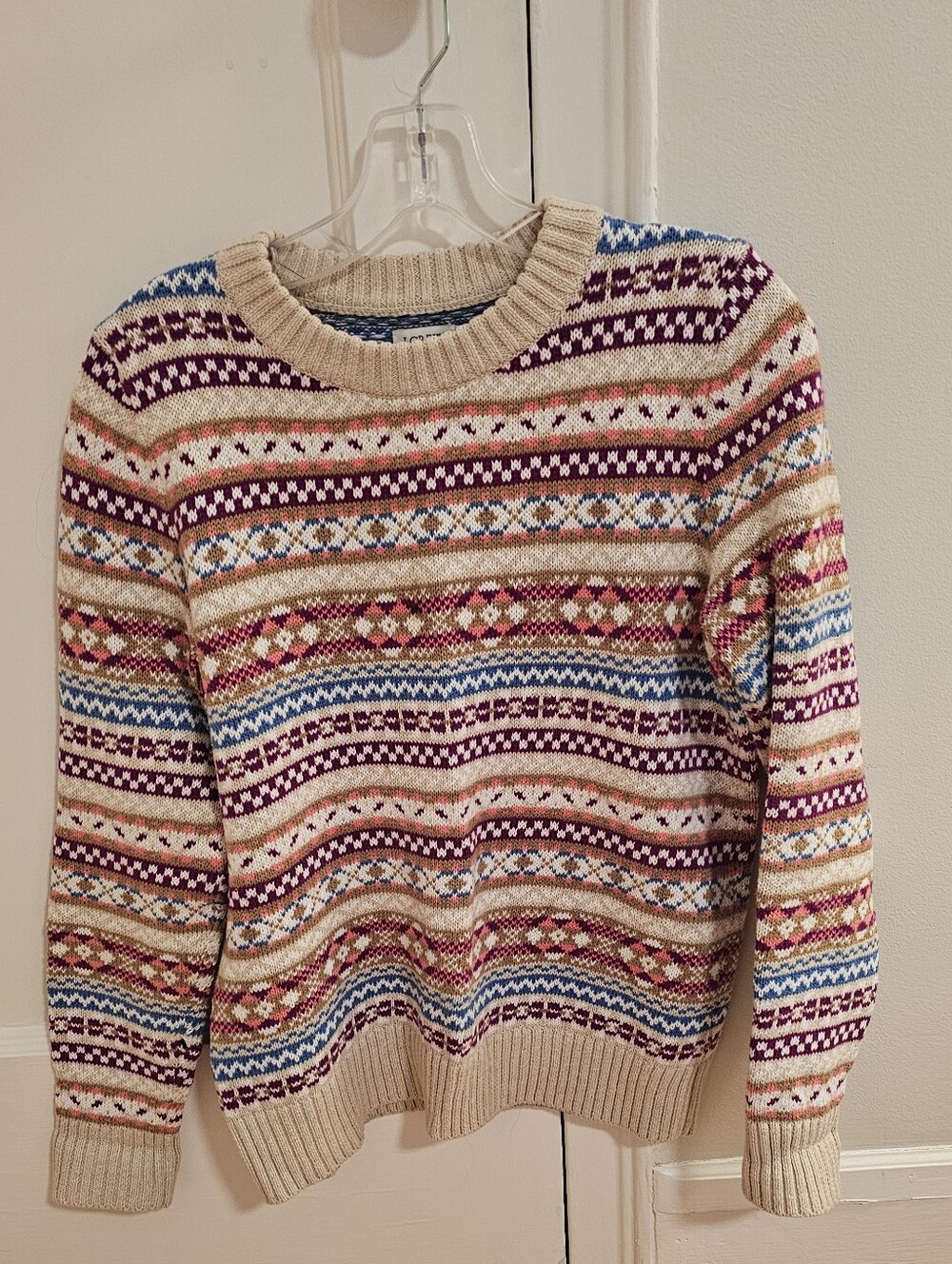 J. Crew Women's Fair Isle Crewneck Sweater - Cream Multi